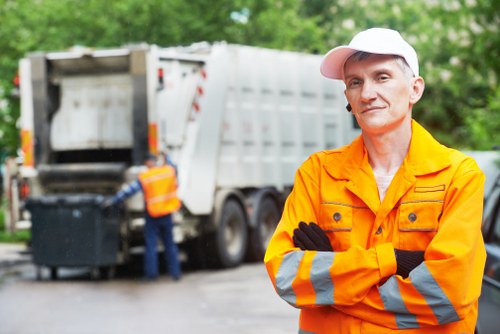 Lewisham community participating in waste removal